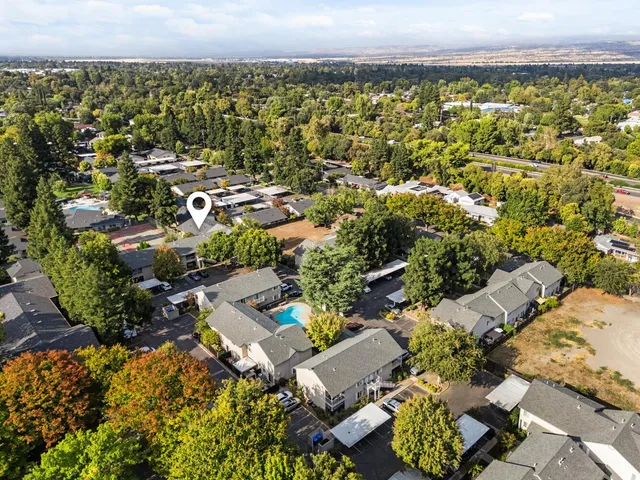 an aerial view of multiple house