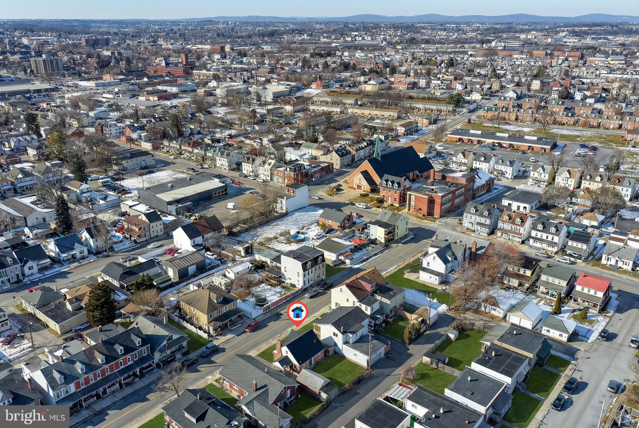 327 Norway Street York, PA 17403 - Photo 58 of 64 an aerial view of a city with lots of residential buildings