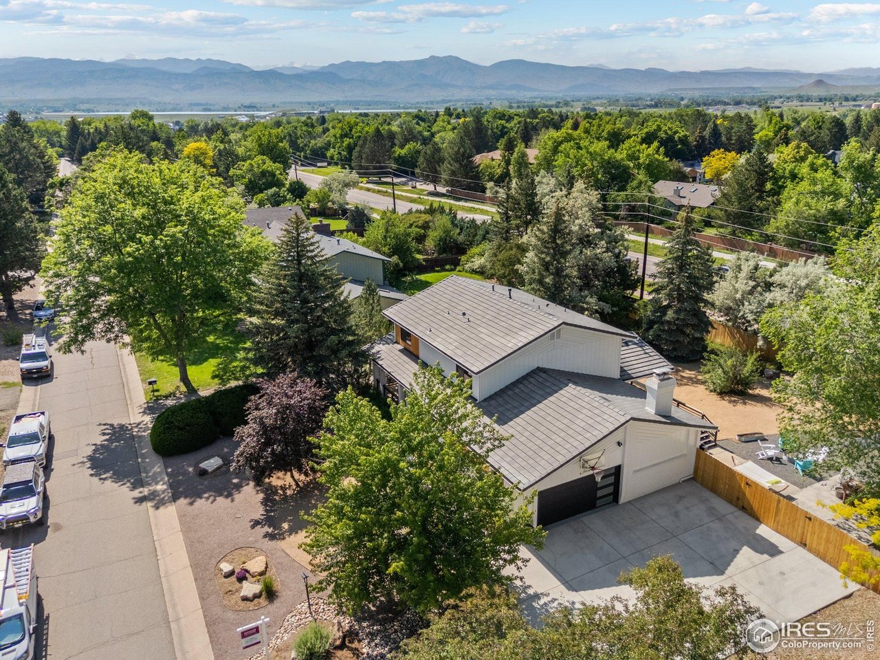 6969 Harvest Road Boulder, CO 80301 - Photo 34 of 39 an aerial view of a house with a garden