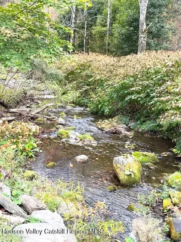 a view of a yard with some trees