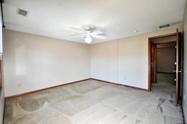 a view of a bathroom with a hardwood