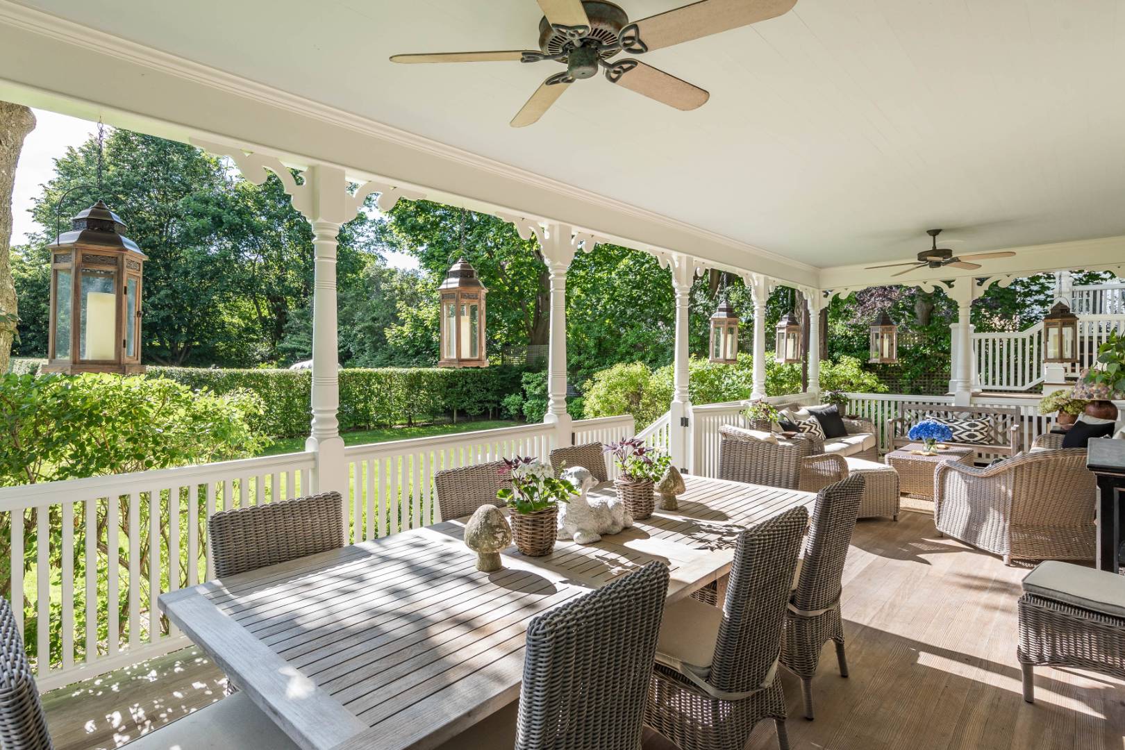 225 First Neck Lane Southampton, NY 11968 - Photo 13 of 32 a view of a dining room with furniture window and outside view