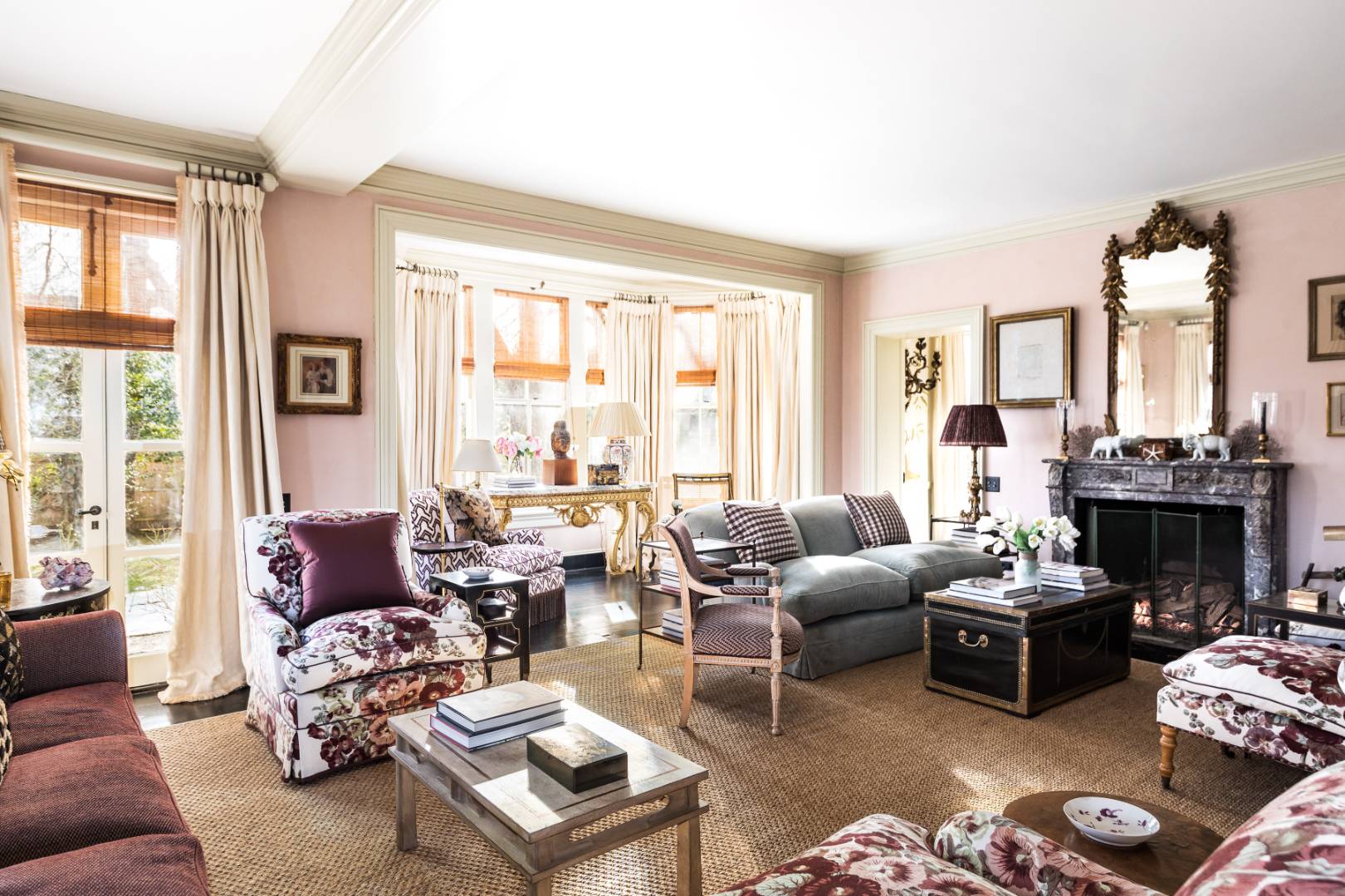 225 First Neck Lane Southampton, NY 11968 - Photo 5 of 32 a living room with furniture fireplace and a large window