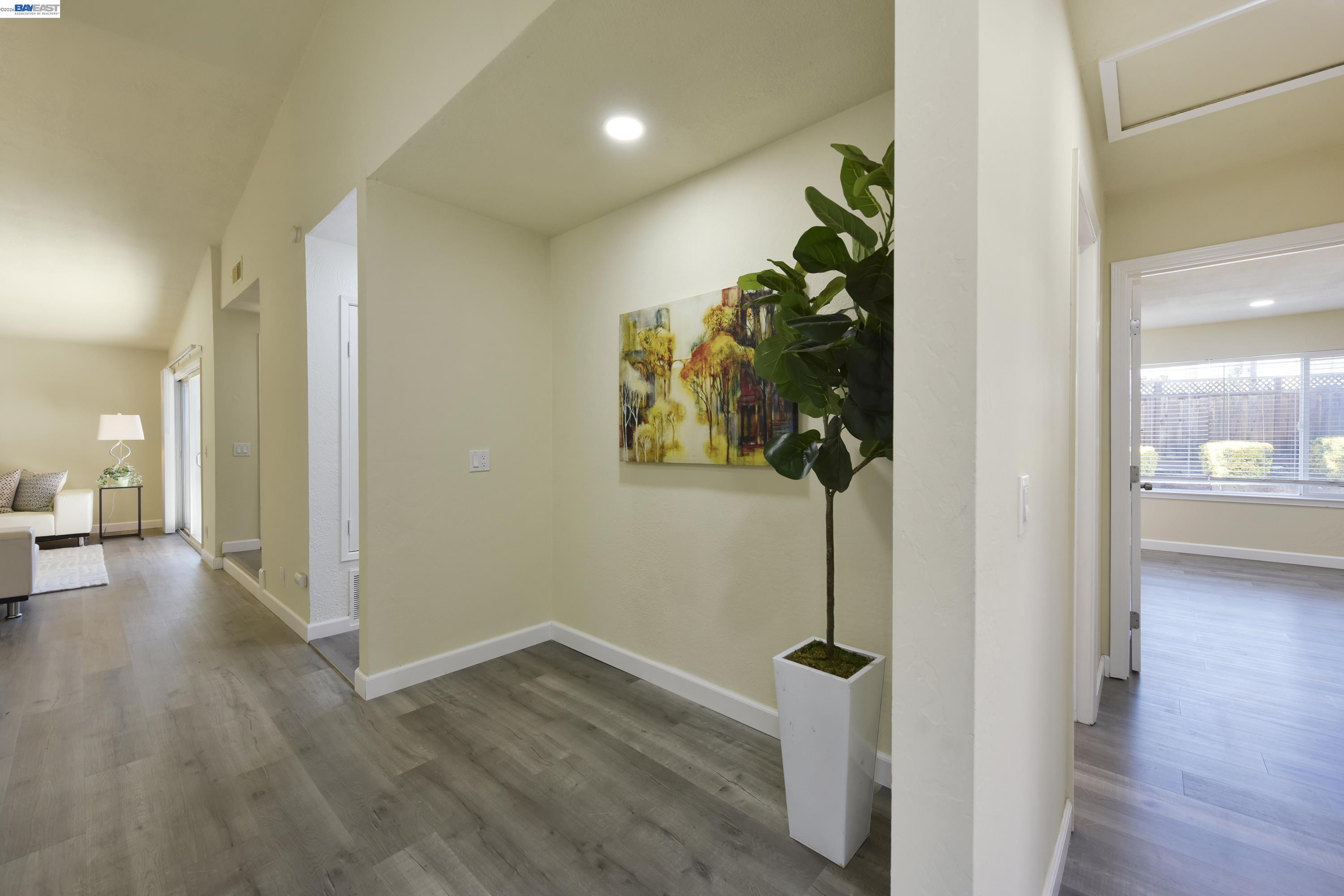 20 Yale Court San Ramon, CA 94583 - Photo 19 of 27 a view of a hallway with wooden floor and front door