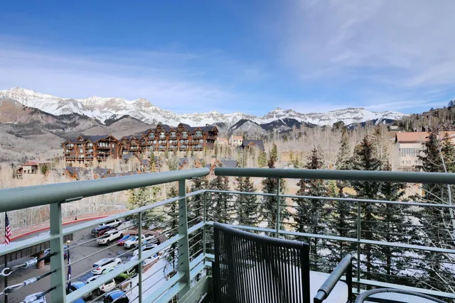 a view of a city from a balcony