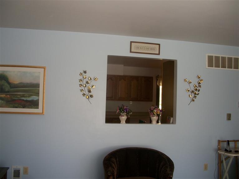 11474 Chateau Lane Demotte, IN 46310 - Photo 6 of 10 a view of a hallway with wooden floor and a fireplace
