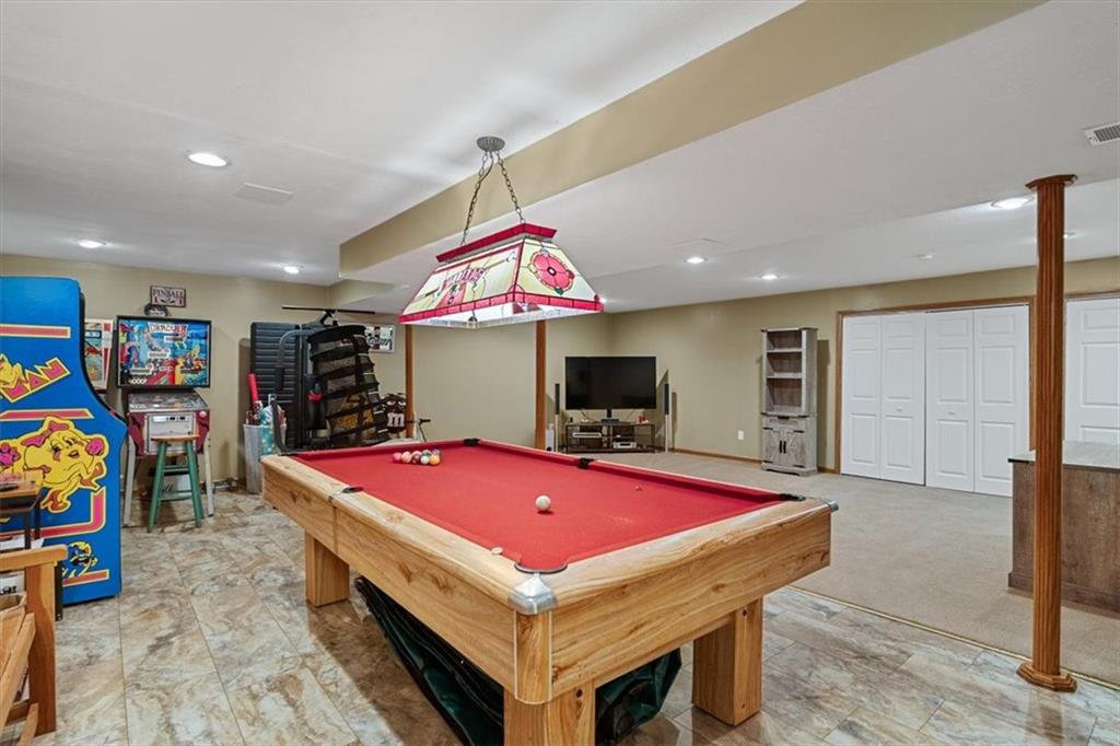 204 Salt Works Road Harmony, PA 16037 - Photo 27 of 35 a room with pool table and flat screen tv