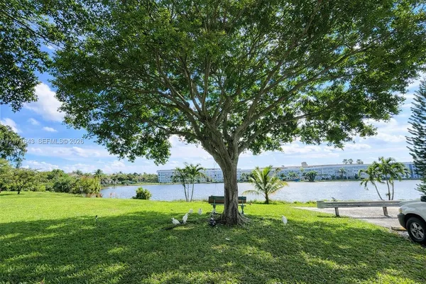 a view of an outdoor space and a yard