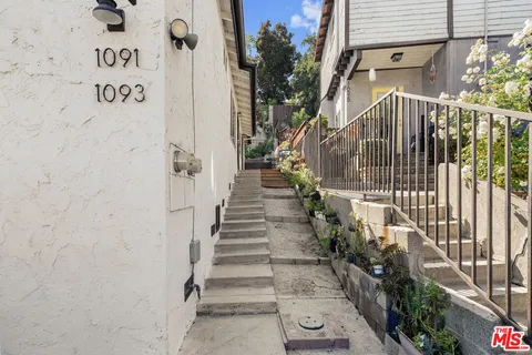 a view of a pathway of building