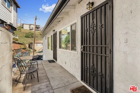 a view of porch with seating space