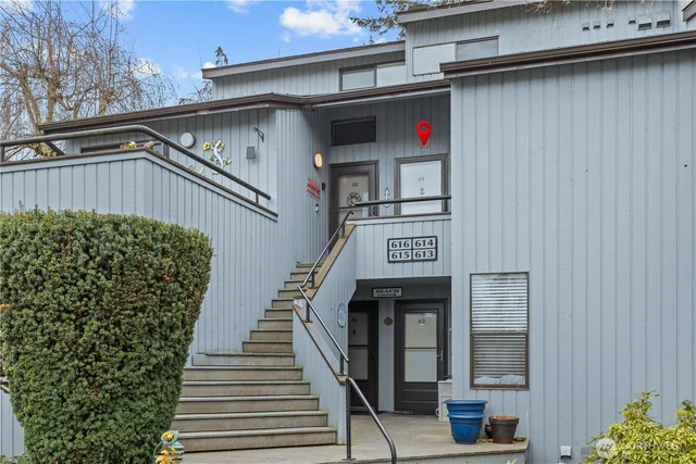 a front view of a house with entryway