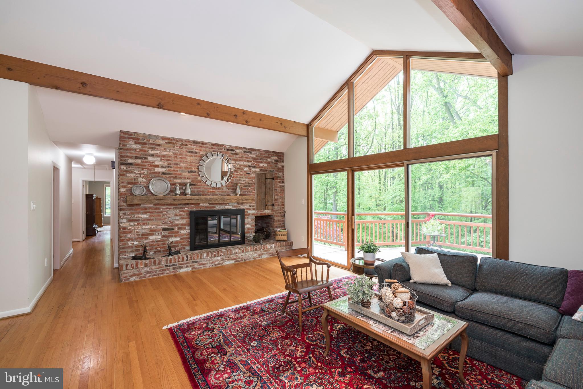 Cozy Wood Burning Fireplace in Living Room