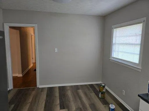 an empty room with a window