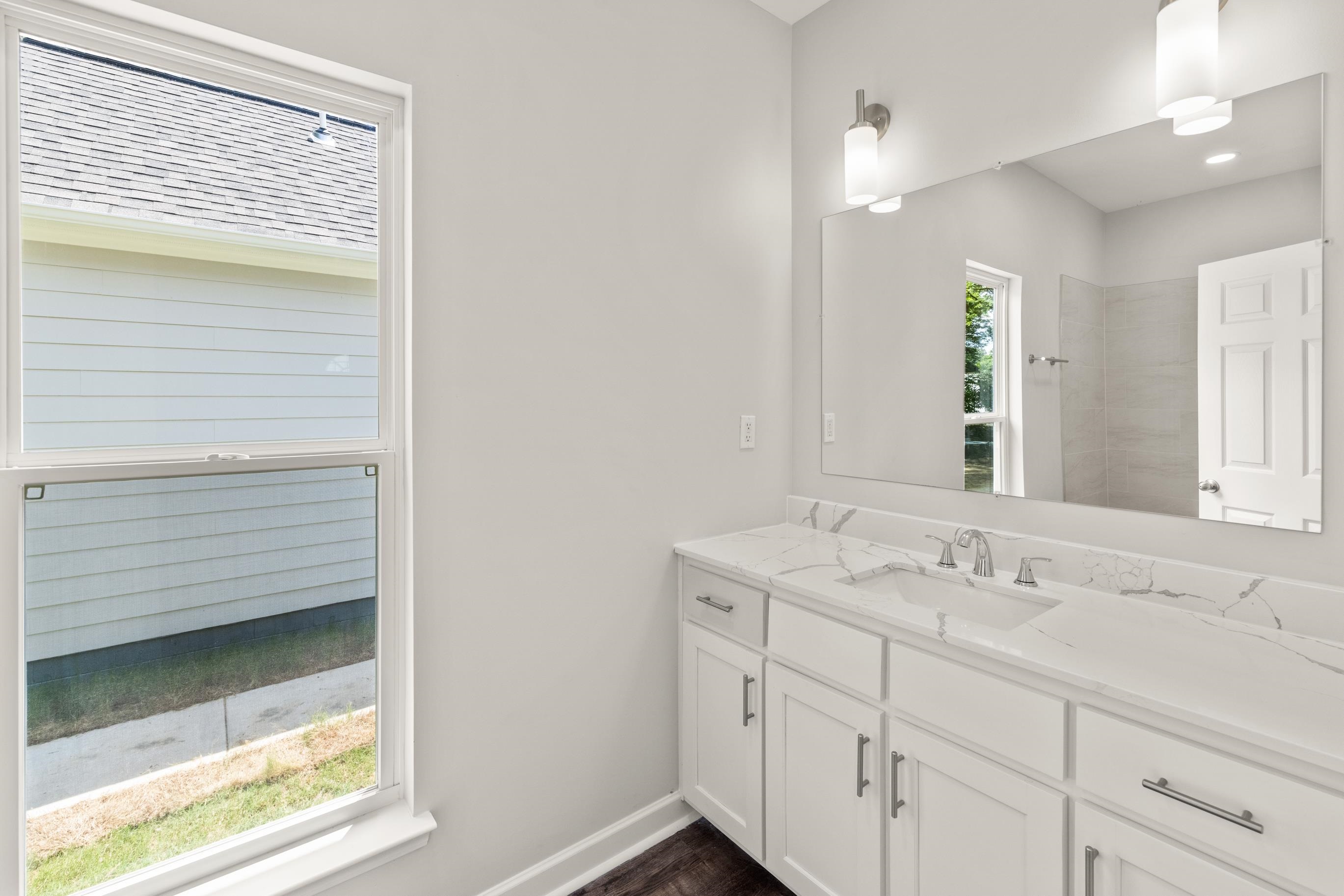 828 Semmes Street Memphis, TN 38111 - Photo 6 of 18 a bathroom with a sink a vanity and a mirror