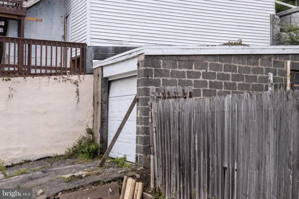 a view of a wooden door