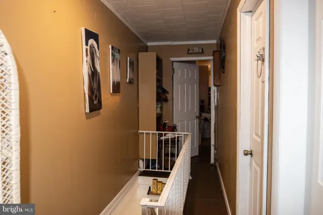 a view of hallway with stairs