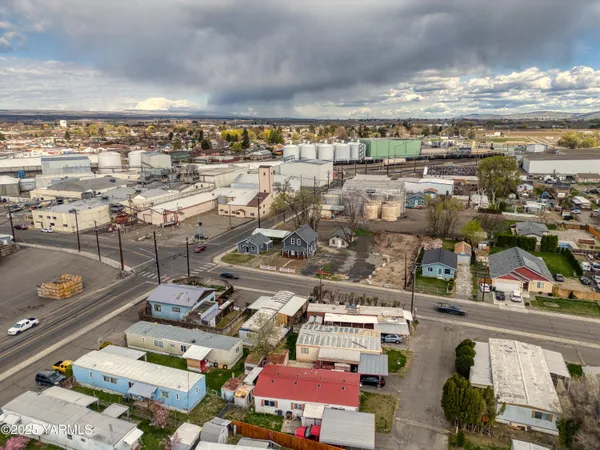 an aerial view of a city