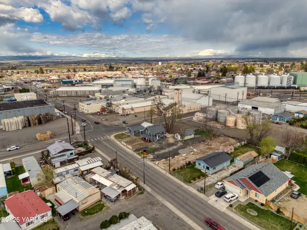 an aerial view of a city
