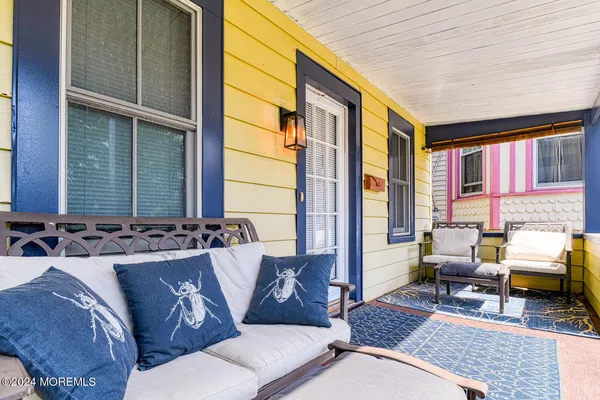 a outdoor living space with furniture