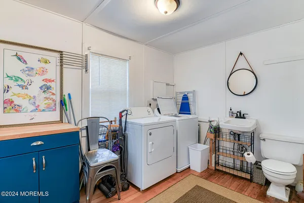 a view of a workspace with furniture and toys