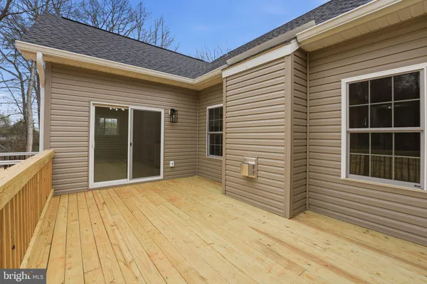 a view of a wooden deck
