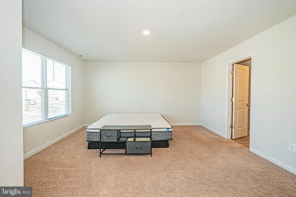 an empty room with closet