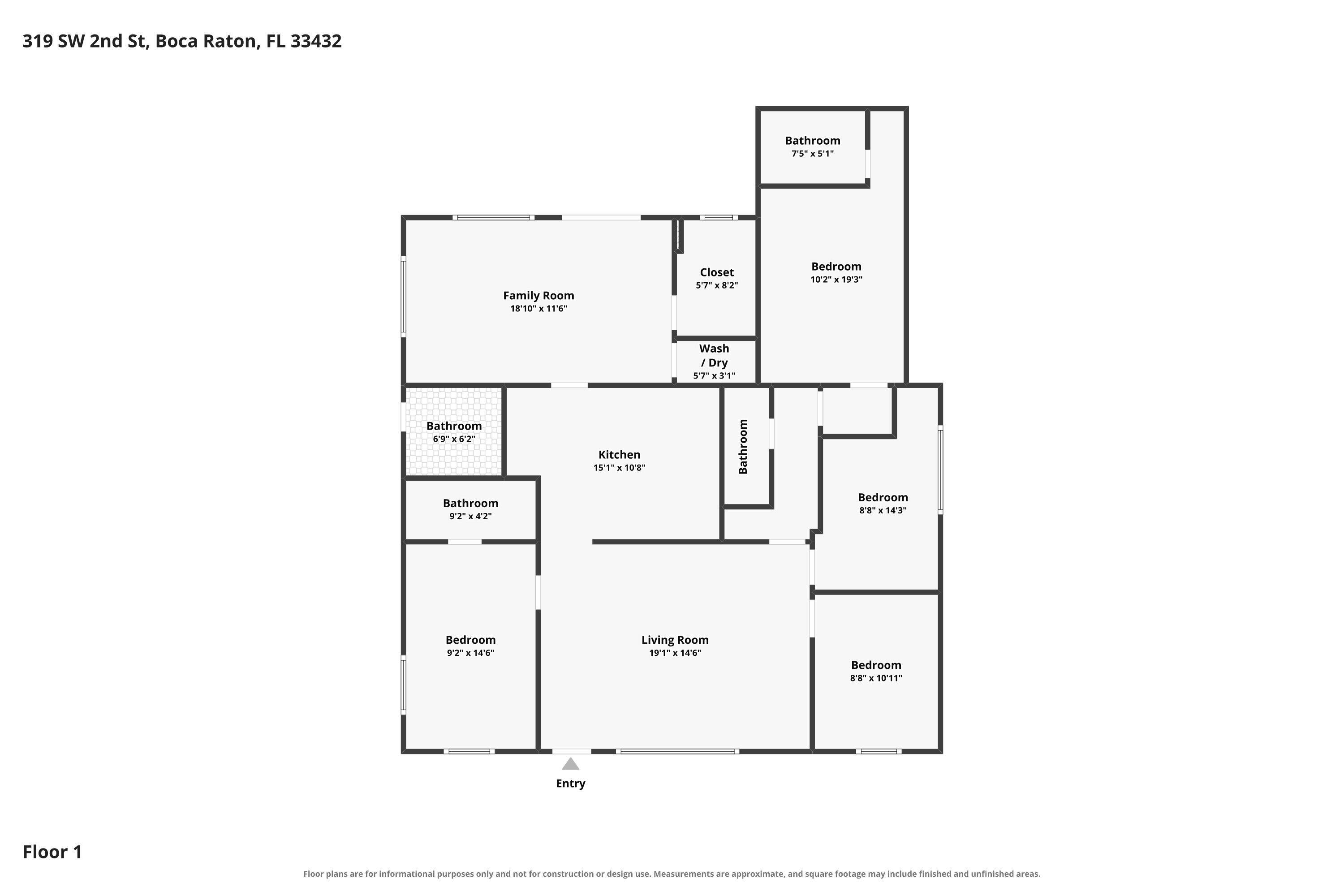 319 Southwest 2nd Street Boca Raton, FL 33432 - Photo 48 of 48 Floor Plan