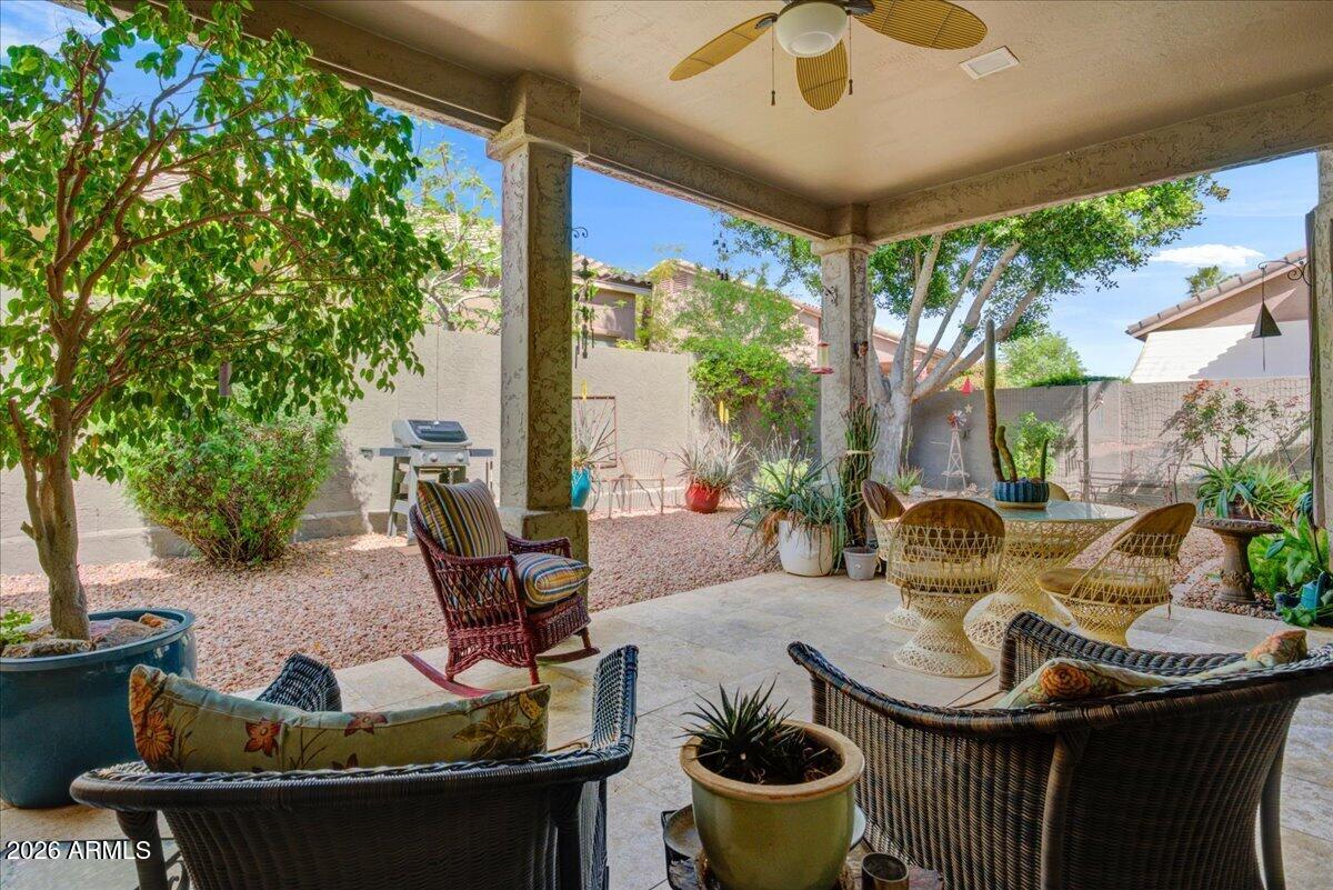 4906 East Wagoner Road Scottsdale, AZ 85254 - Photo 19 of 29 a living room with patio furniture and a potted plant