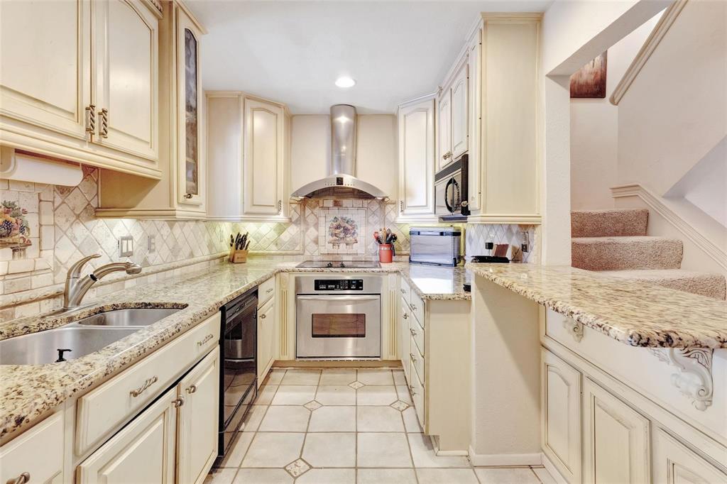 4505 North O'Connor Road, Unit 1122 Irving, TX 75062 - Photo 2 of 18 a kitchen with granite countertop a sink stainless steel appliances and cabinets