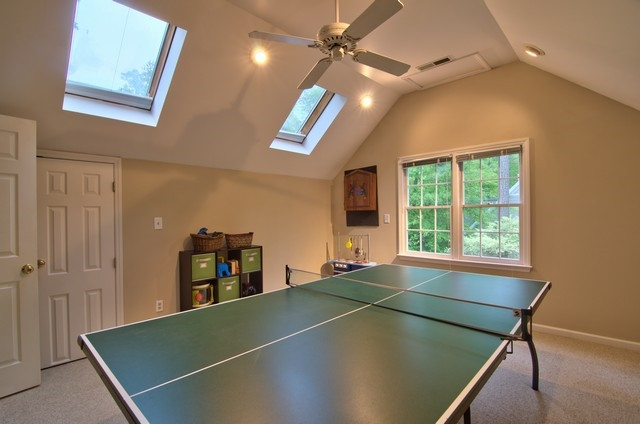5811 Woodberry Road Durham, NC 27707 - Photo 21 of 25 Vaulted ceiling, skylights, ceiling fan. This room is accessed through the fourth bedroom. This could be a great playroom, or office, or nursery--you decide. Bonus Room