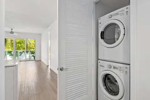 a view of balcony and yard