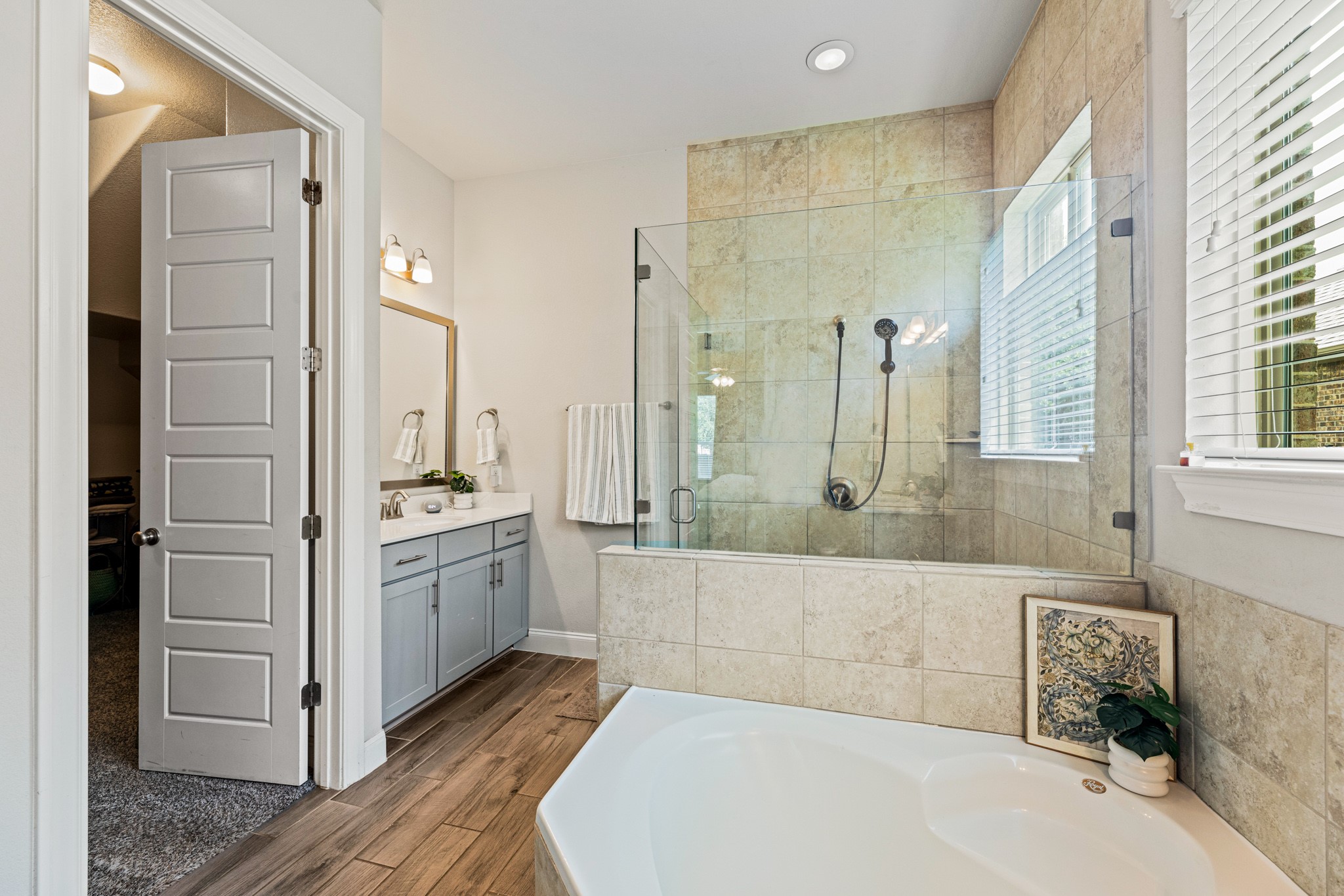 108 Redtail Lane Leander, TX 78641 - Photo 18 of 39 Oversized separate shower and large walk-in closet with under-stair storage