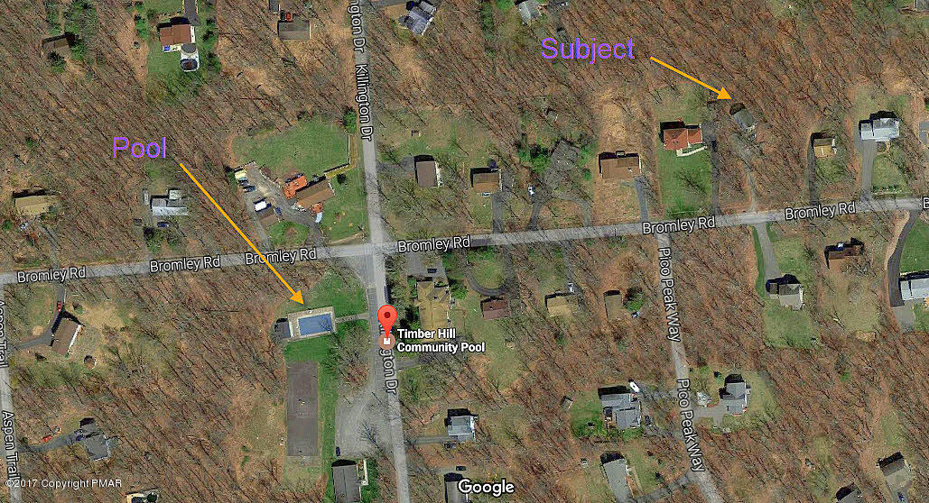 191 Bromley Road Henryville, PA 18332 - Photo 38 of 41 Aerial with Pool & Home