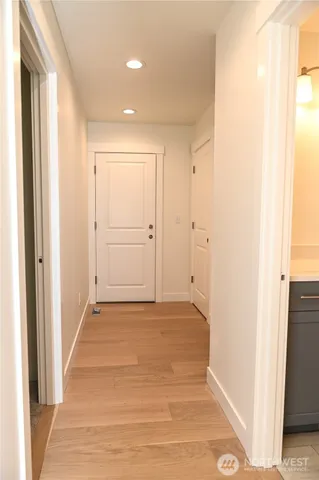 a view of a backyard with pathway