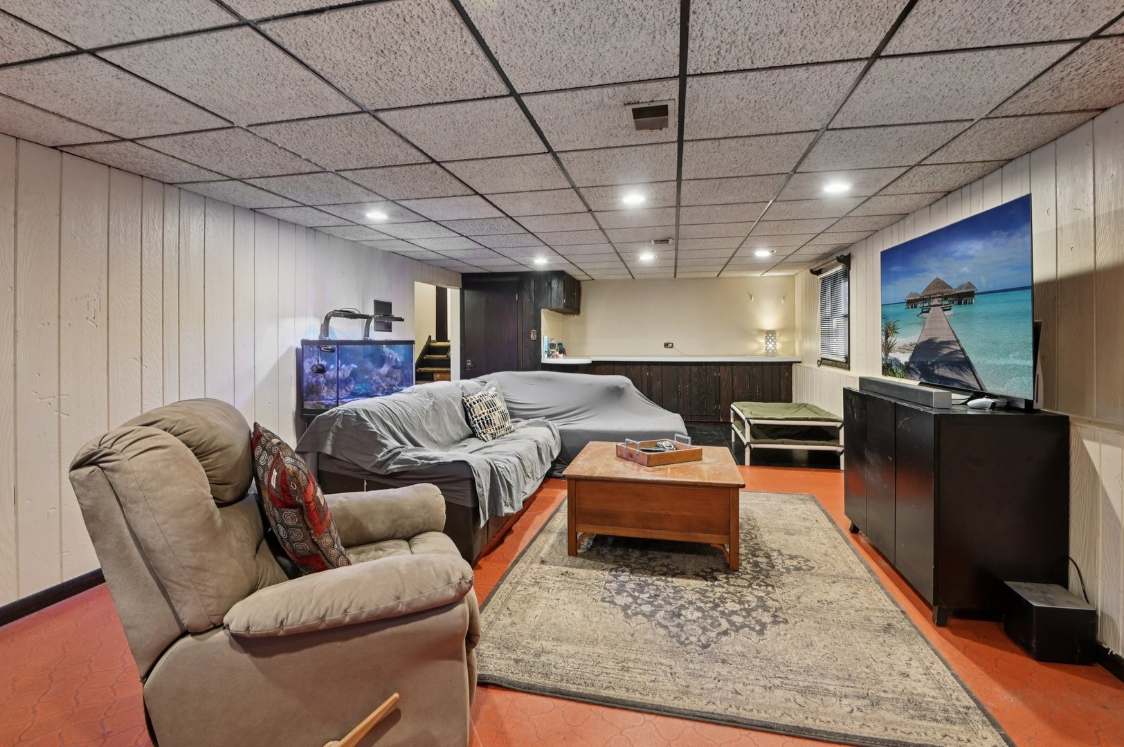 7605 Banks Street Justice, IL 60458 - Photo 24 of 47 a living room with furniture rug and stainless steel appliances