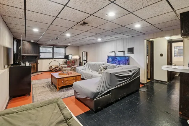 a bedroom with furniture