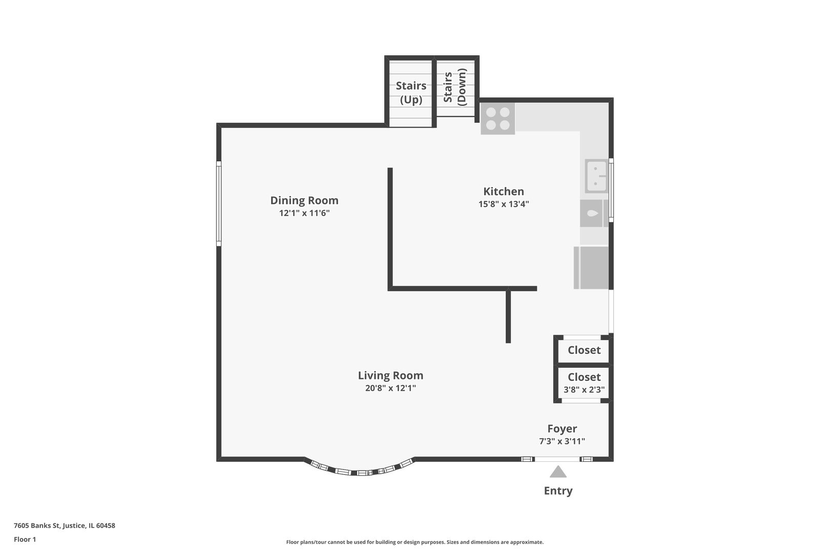 7605 Banks Street Justice, IL 60458 - Photo 44 of 47 a picture of a floor plan