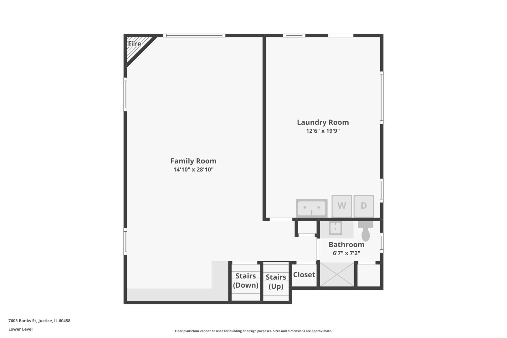 7605 Banks Street Justice, IL 60458 - Photo 45 of 47 a picture of floor plan