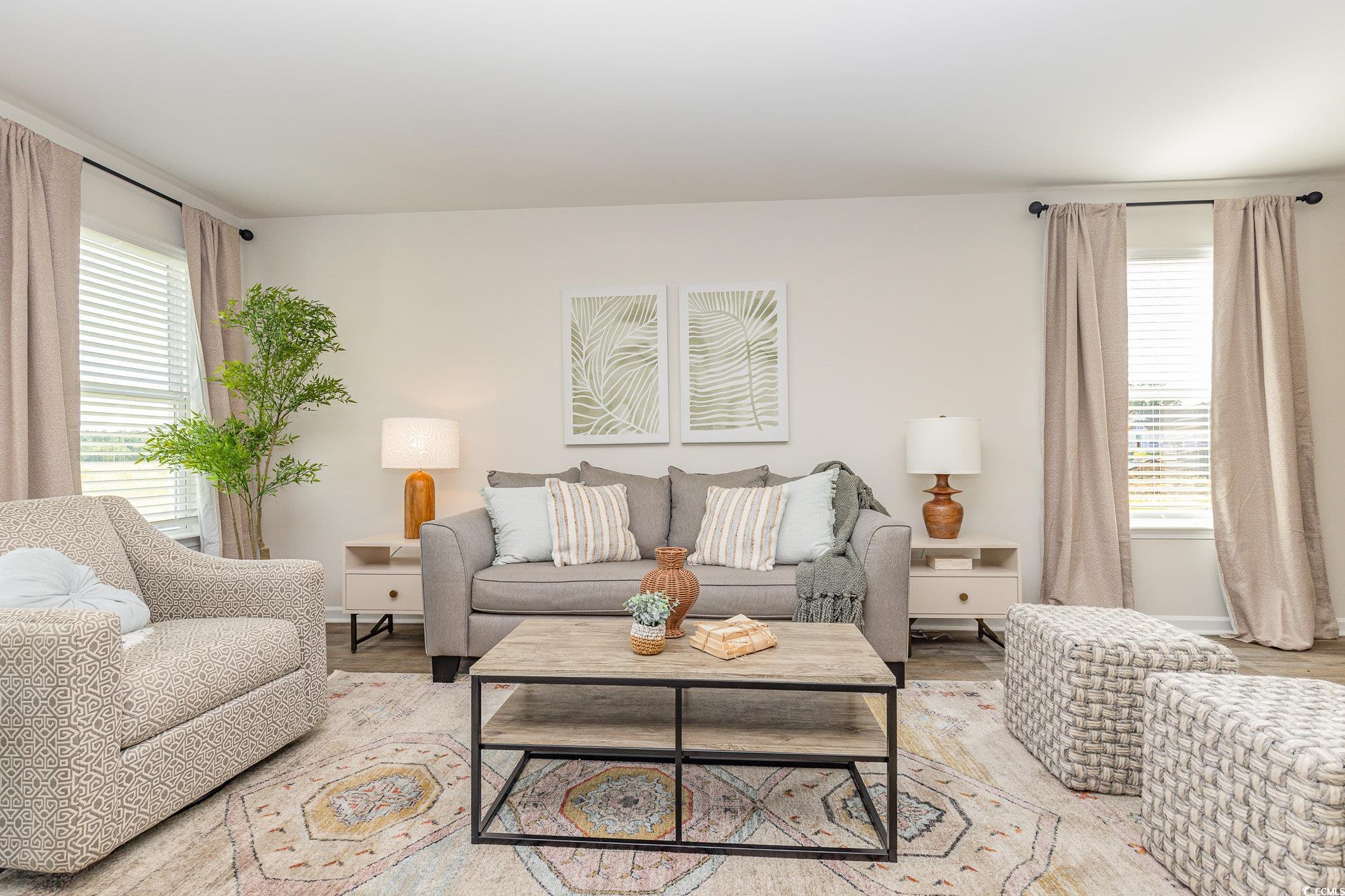 623 Culmen Court Myrtle Beach, SC 29588 - Photo 12 of 22 Living area featuring baseboards and light wood-st