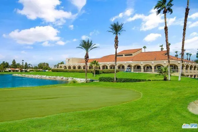 a view of an outdoor space and swimming pool