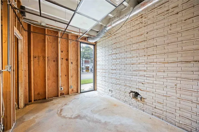 a view of a room with door