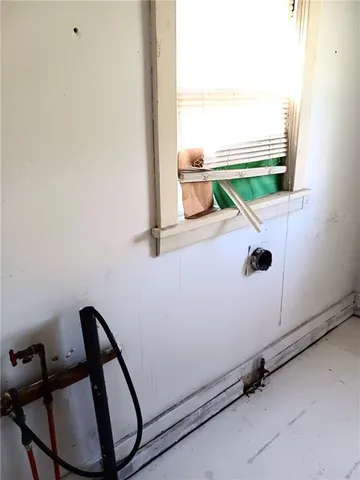 a view of kitchen with a window