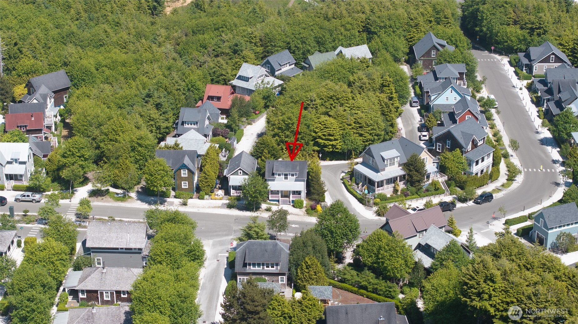 191 Compass Street Pacific Beach, WA 98571 - Photo 33 of 36 an aerial view of residential house with outdoor space and swimming pool