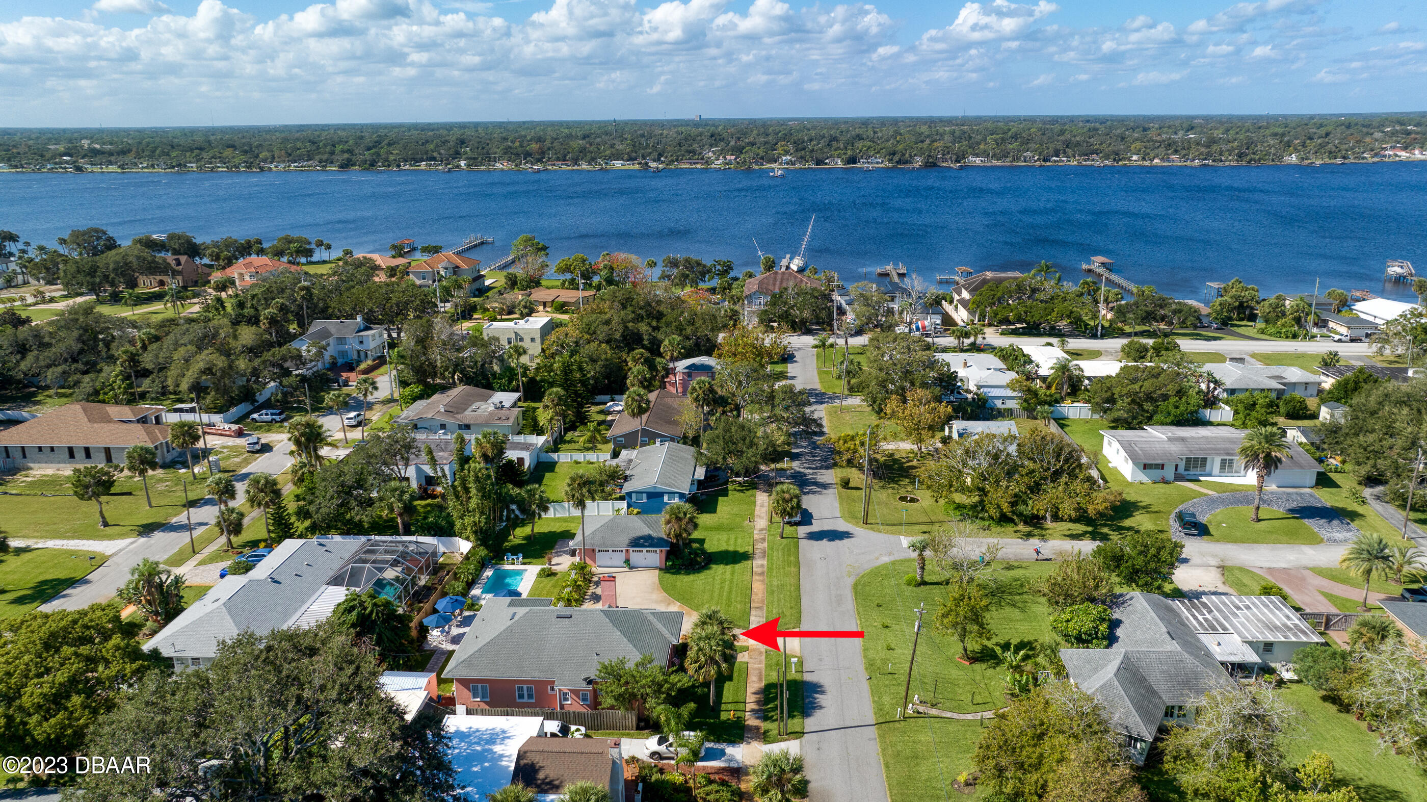 42 River Beach Drive Ormond Beach, FL 32176 - Photo 72 of 74 an aerial view of a houses with an outdoor space