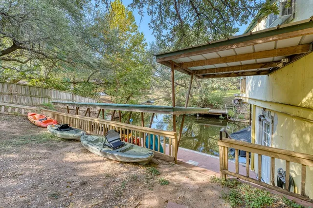 a view of balcony with deck