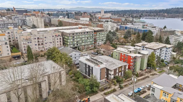 an aerial view of a city with lots of residential buildings