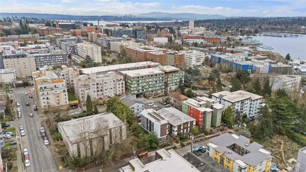an aerial view of a city