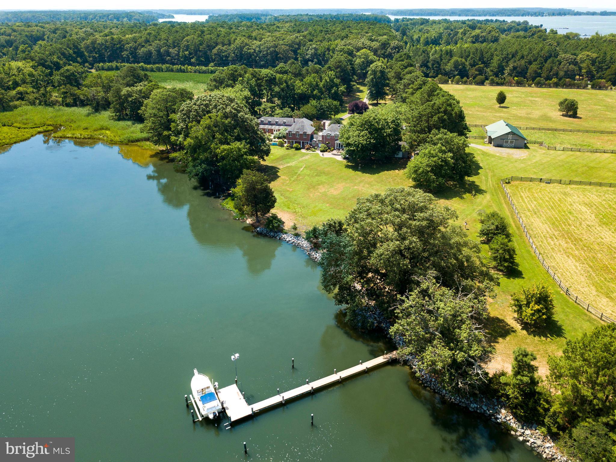 24718 Beverly Road St. Michaels, MD 21663 - Photo 1 of 49 Folly's cove aerial view of property