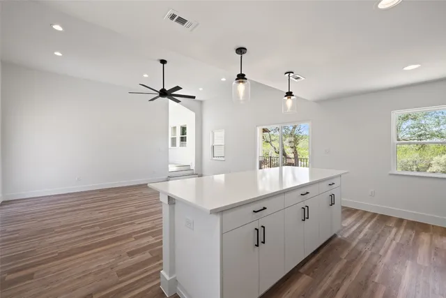 a view of a wooden deck