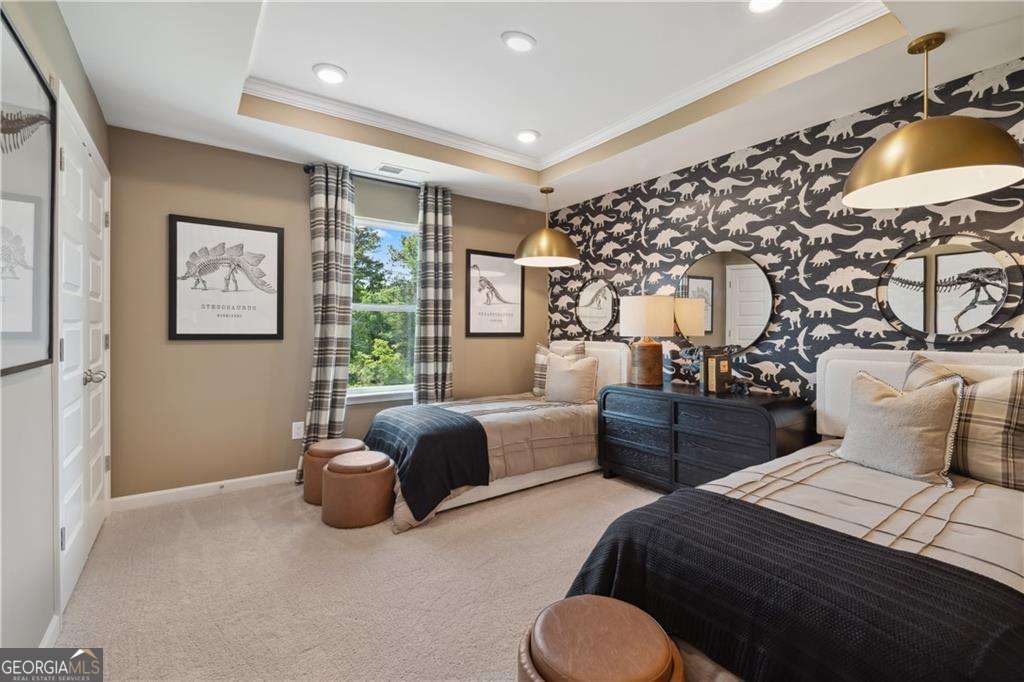 412 Hartsfield Road McDonough, GA 30253 - Photo 28 of 43 a bedroom with furniture and a large window